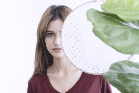 Beautiful women in a beautifully appointed private room.の写真素材