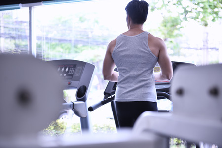 Man exercise in the gymの写真素材