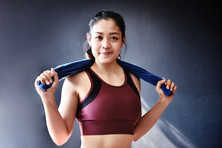 Woman posing in the gym