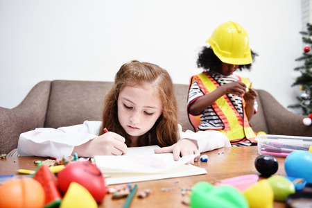 Playing for children helps children develop physically and mentally.の写真素材