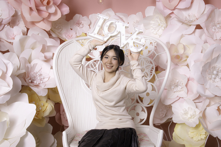 Portrait of a beautiful Asian womanの写真素材