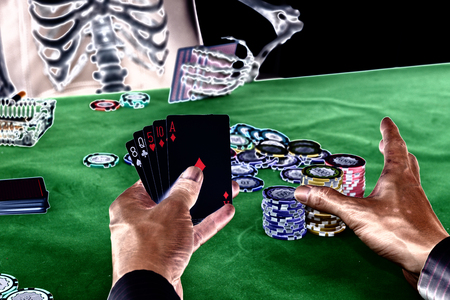 Gambling business Harm to the economy and society.の写真素材