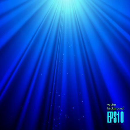 Light Rays on a Blue Background. Stock Vector Artのイラスト素材