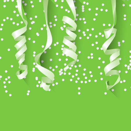 Happy Birthday Background with Paper Streamers. Vector Illustration.のイラスト素材
