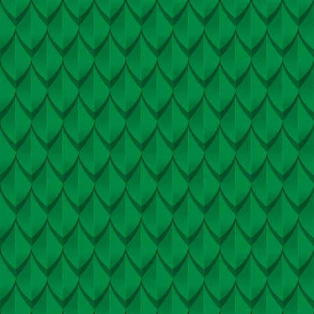 Green dragon scales seamless background texture. Vector illustrationのイラスト素材