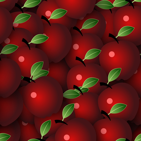 Vector Seamless Pattern Background with Apples Illustrationのイラスト素材