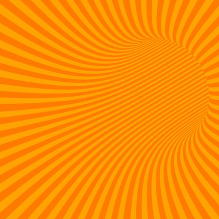 Orange Striped Abstract Hypnotic Tunnel. Vector Illustrationのイラスト素材