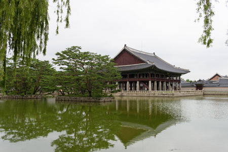 Gardens in Gwanghwamun Royal Palace. South Koreaのeditorial素材