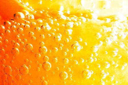 Orange water bubbles ( orange fruit )の写真素材