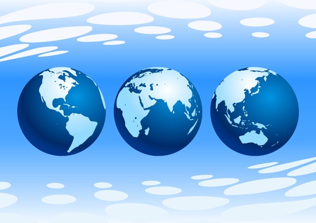 Earth globe, vector illustration のイラスト素材