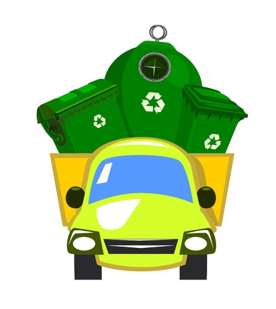 Vector delivery truck - wasteのイラスト素材