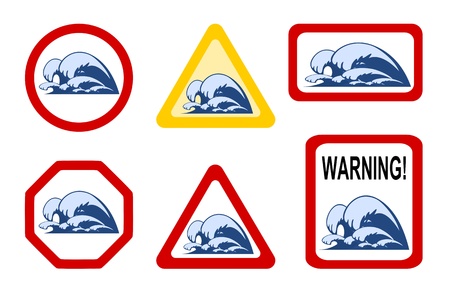 Danger nature - wave breakerのイラスト素材