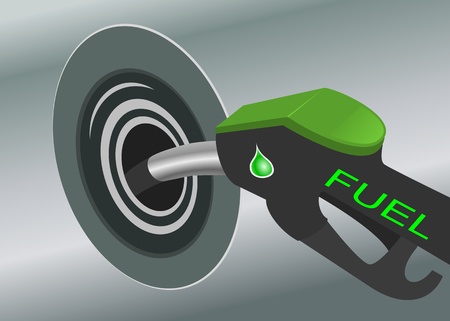 Pumping fuel in to the tankのイラスト素材
