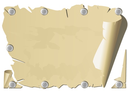 Old paper with nailのイラスト素材