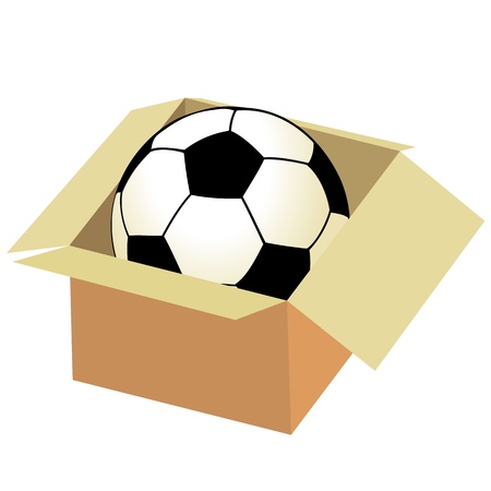 Soccer ball in the boxのイラスト素材