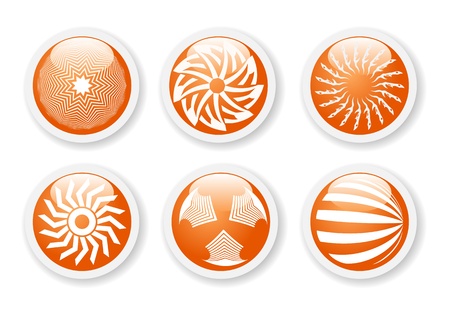 Orange abstract symbolsのイラスト素材
