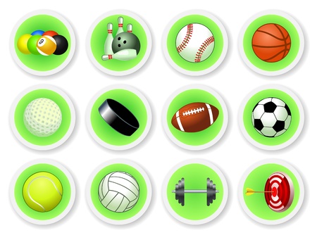  Sport balls icon set, vector illustrationのイラスト素材