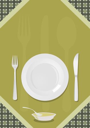 Restaurant menu, green designのイラスト素材