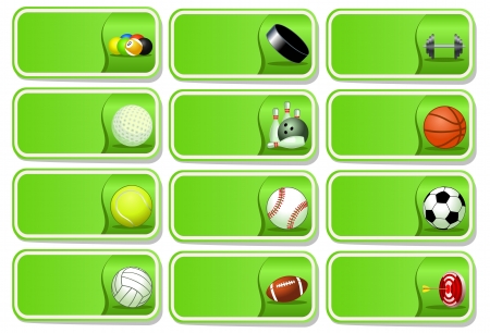  Sport balls icon set illustrationのイラスト素材