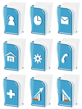 Glass Business Iconsのイラスト素材