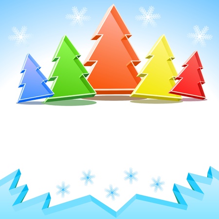 Crystal colorful Christmas treesのイラスト素材