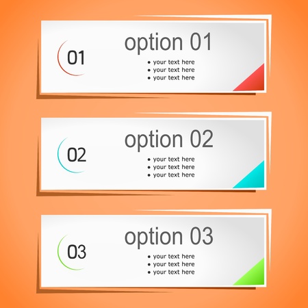 Colorful options banner template.  illustrationのイラスト素材