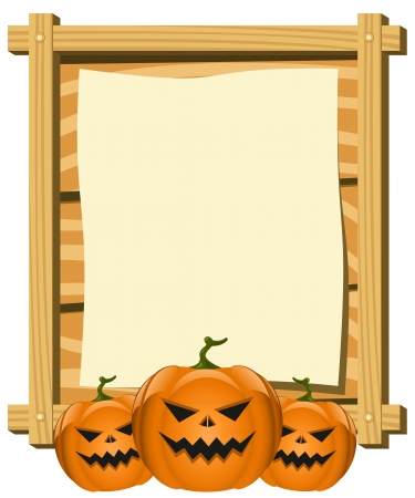 blank board in Halloween themeのイラスト素材