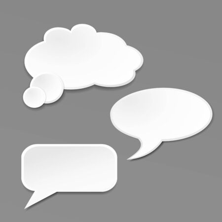 Speech bubble on grey background のイラスト素材