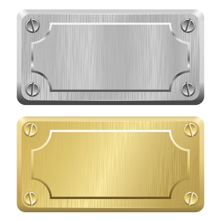 Metal Labels - Nameplates のイラスト素材