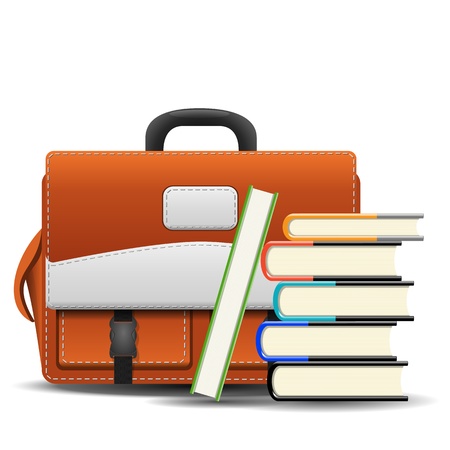 School bag with booksのイラスト素材