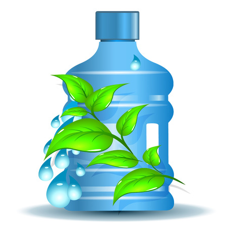 Plastic bottle with clean drinking waterのイラスト素材