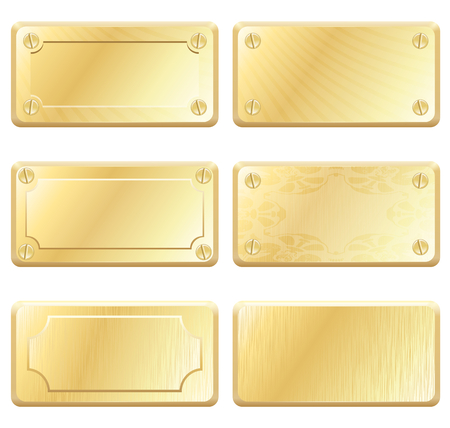 Vector Gold Metal Labels - Nameplatesのイラスト素材