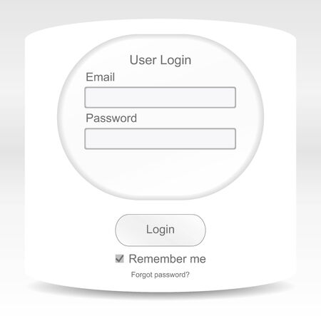 Web elements. Register and login web windowのイラスト素材