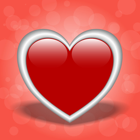 Red Heart. Vector Illustrationのイラスト素材