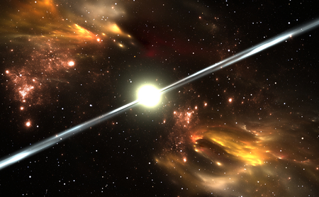 Pulsar highly magnetized, rotating neutron starの写真素材