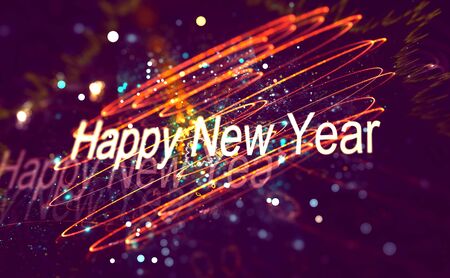 New year decoration over blurred backgroundの写真素材
