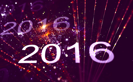 New year decoration over blurred background