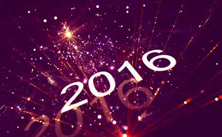 New year decoration over blurred backgroundの写真素材