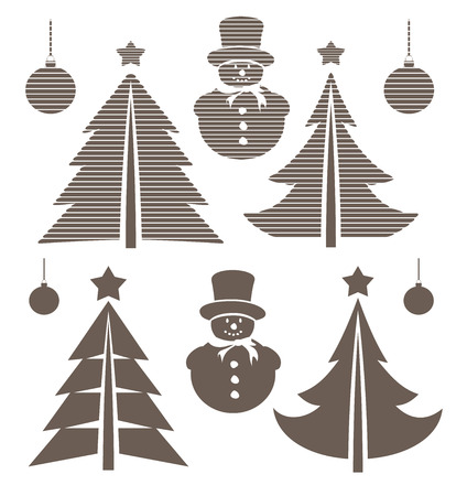 Graphical Christmas symbols setのイラスト素材