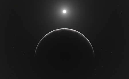 Moon or planet and stars