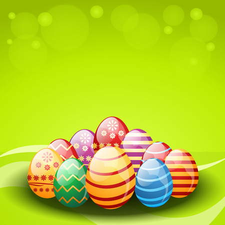 Vector decorated easter eggsのイラスト素材