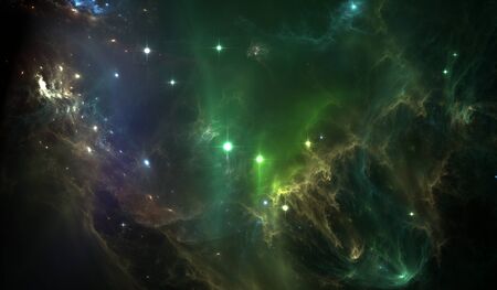 Dark radioactive nebula