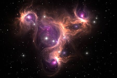 Space nebula, for use with projects on science, research, and education.