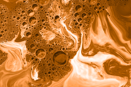 Coffee foam or cappuccino background, close-upの写真素材