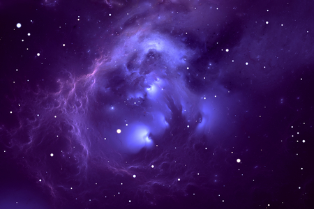 Space background with dust nebula and starsの写真素材