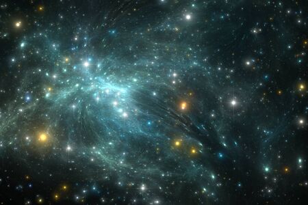 Space background with dust nebula and stars