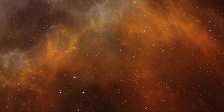 Space background with extrasolar nebula and stars, 3D illustrationの写真素材