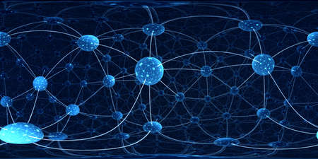 360 degree schematic diagram of the lattice structure . Panorama, environment 360