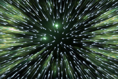 Hyper speed particles tunnel. 3D illustrationの写真素材