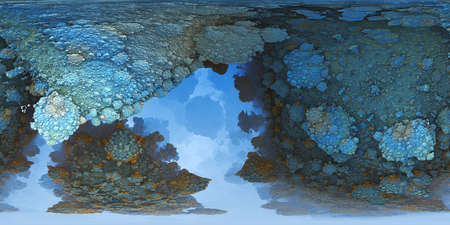 360 degree nanoparticle clusters, equirectangular projection, environment map. HDRI spherical...